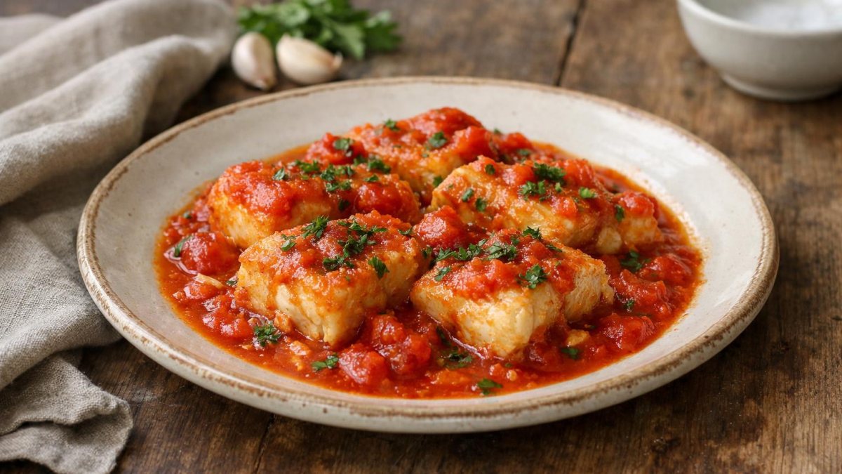 Un piatto di baccalà alla livornese