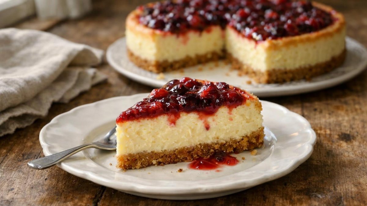Un piatto di cheesecake