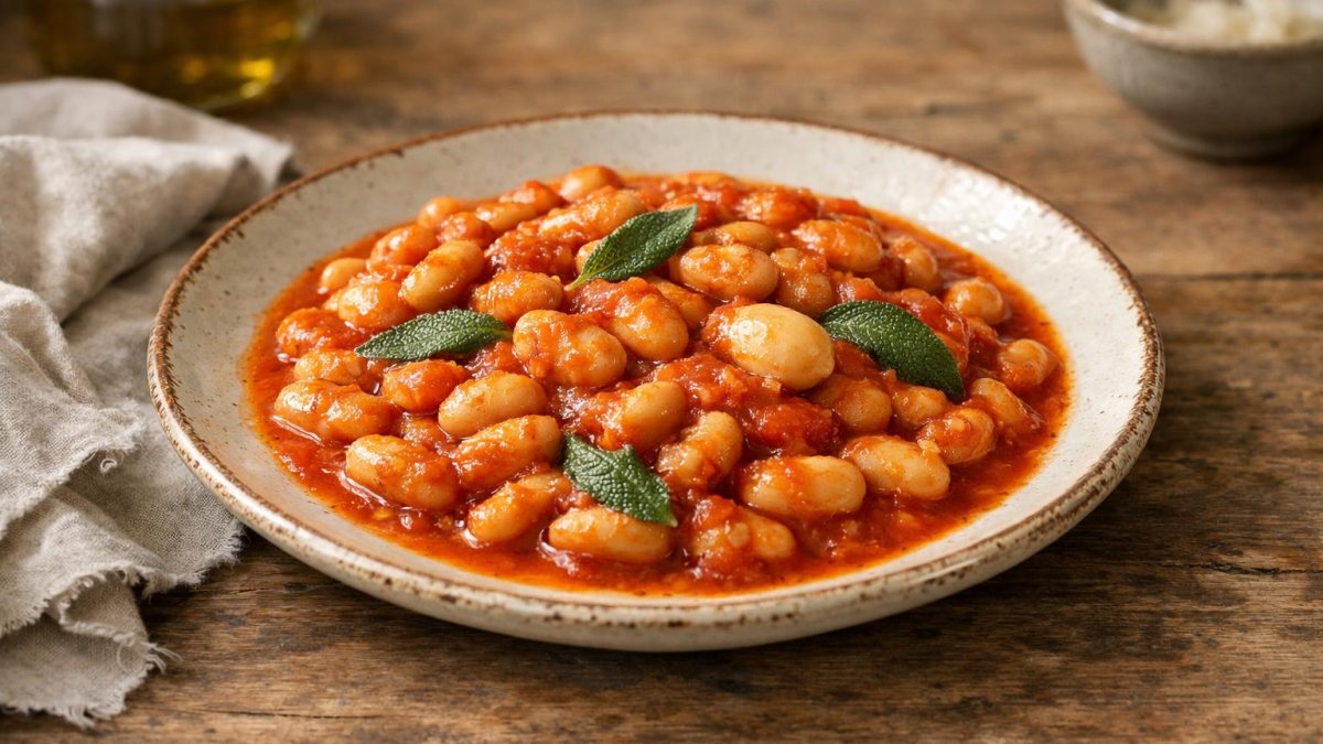 Un piatto di fagioli all'uccelletto