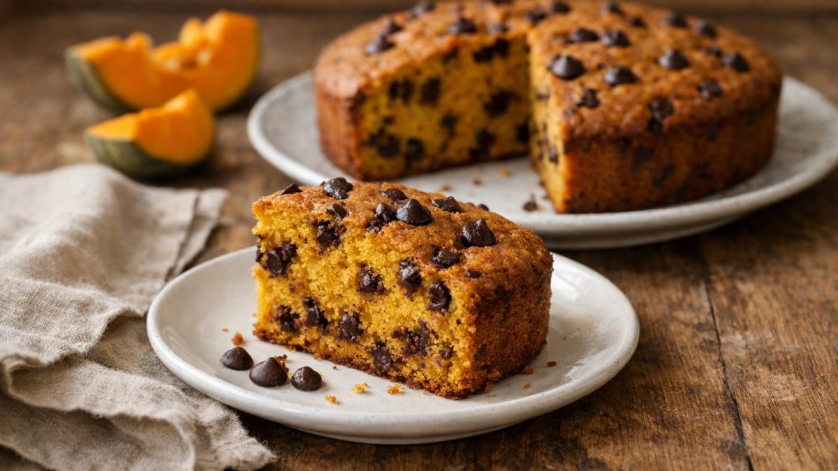 Un piatto di muffin zucca e cioccolato