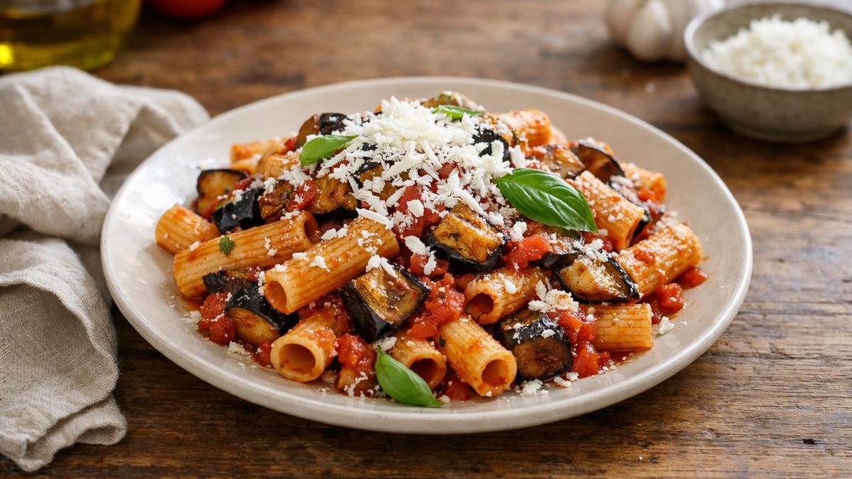 Un piatto di pasta alla norma