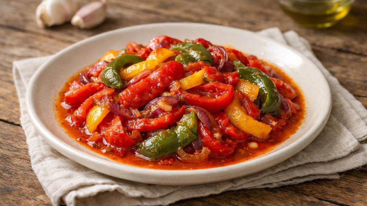 Un piatto di peperonata