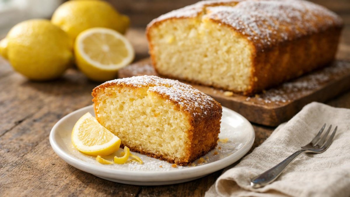 Un piatto di plumcake al limone