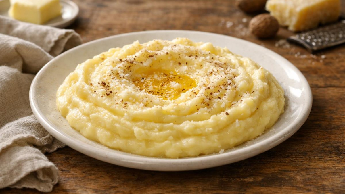 Un piatto di purè di patate