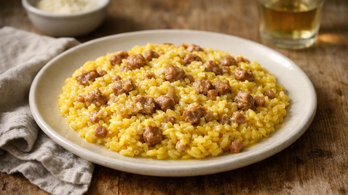 Un piatto di risotto alla monzese