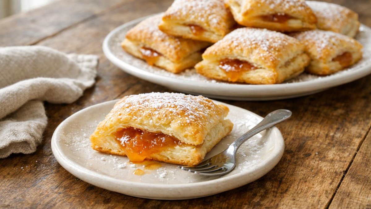 Un piatto di sfogliatine alla marmellata