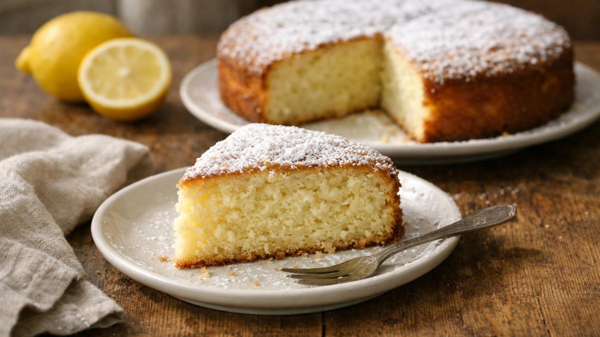 Un piatto di torta di ricotta
