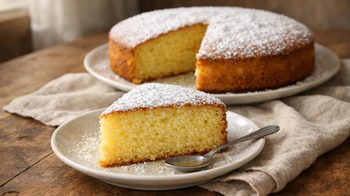 Un piatto di torta margherita